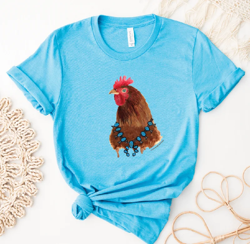 Red Chicken Squash Blossom T-Shirt (XS-4XL) - Multiple Colors!h