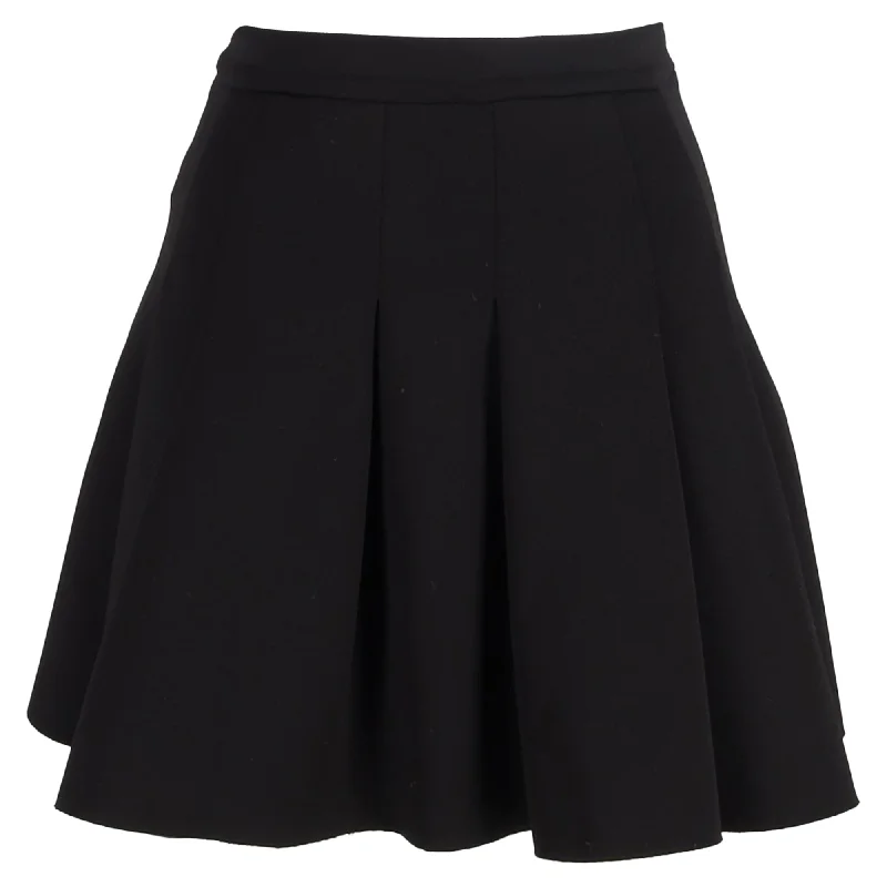 Alexander Wang Pleated Mini Skirt in Black Polyester