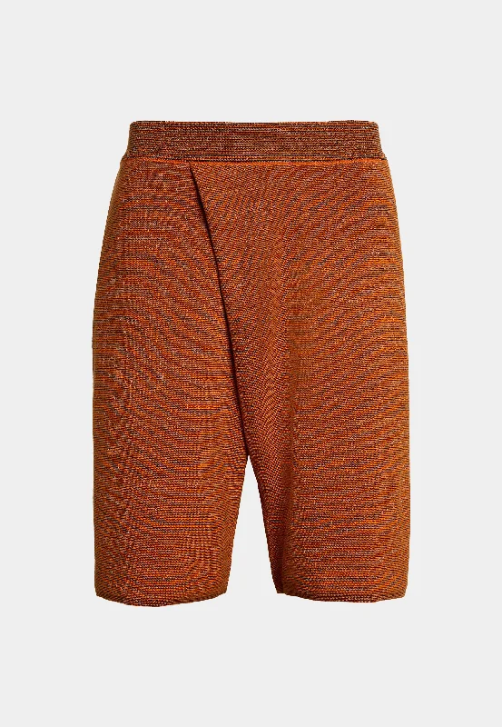 Bianca Saunders Fold Over Short Orange/ Black/Silver