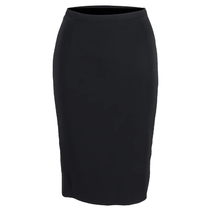 Dolce & Gabbana Midi Pencil Skirt in Black Polyester