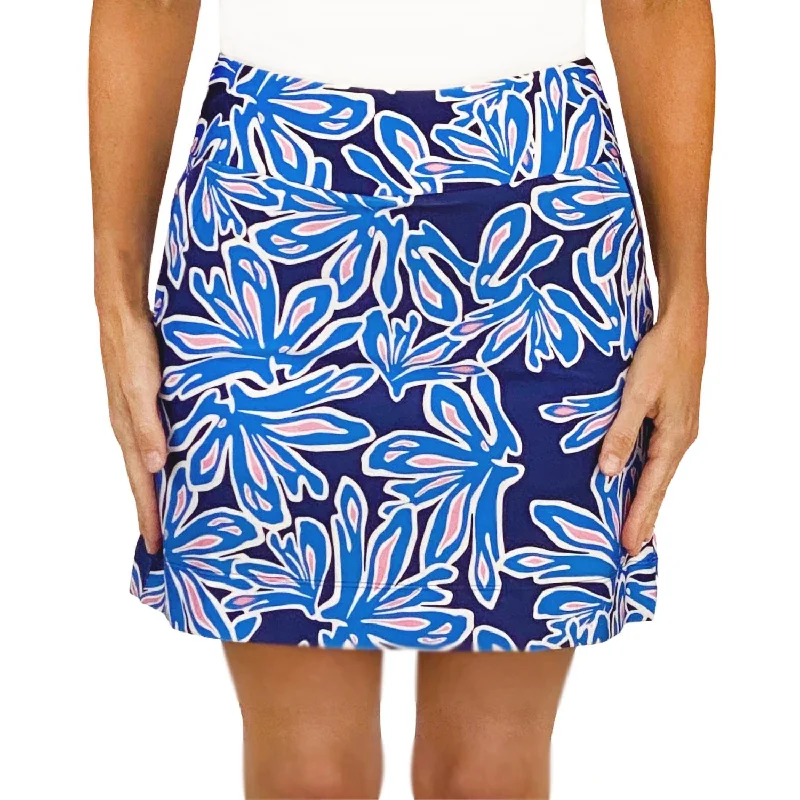 Women's Kiawah Country Club Skort In Beach Palm Navy And Pink