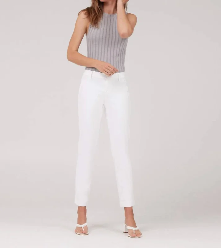 Erica Slim Chino Pants In White