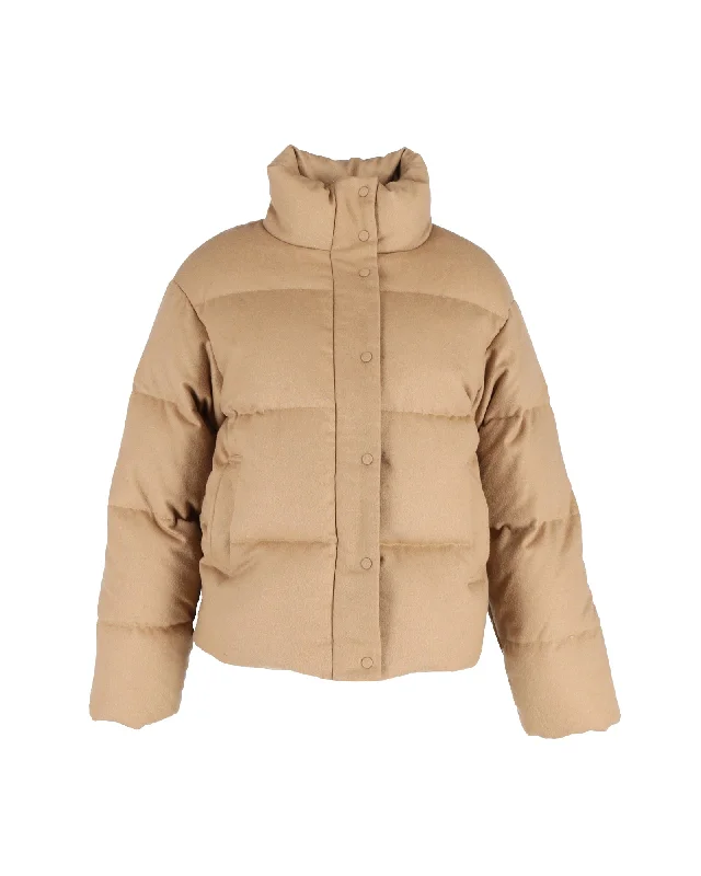 Joseph Carah Quilted Jacket in Beige Wool