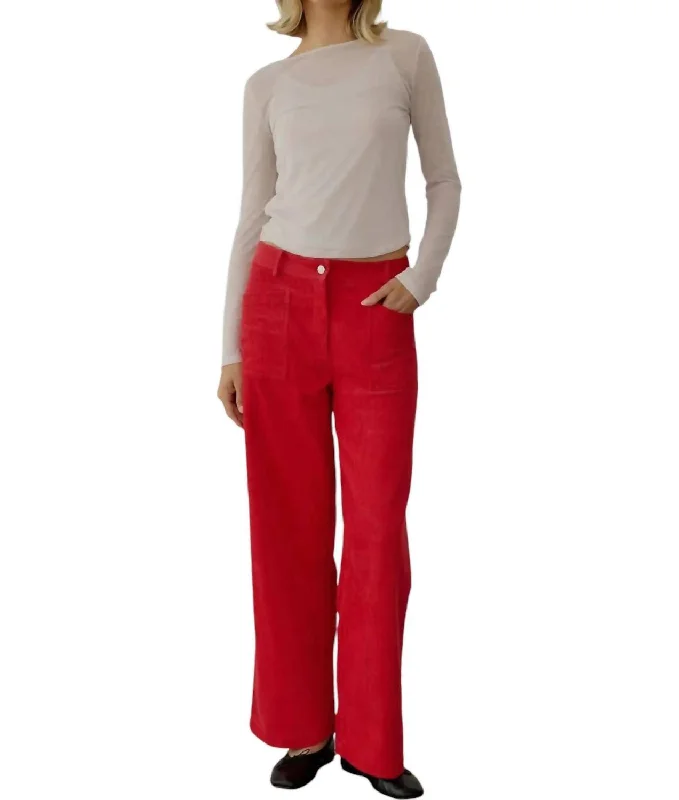 The Nadya Pants In Red