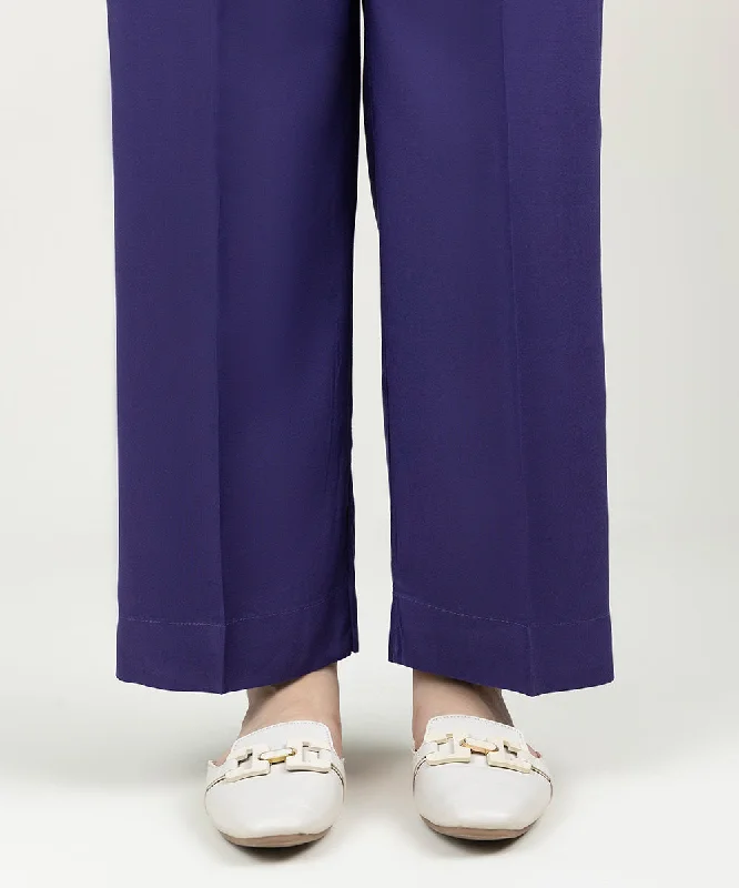 Solid Linen Straight Pants