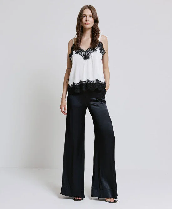 Access Fashion Vanilla Top With Lace Details