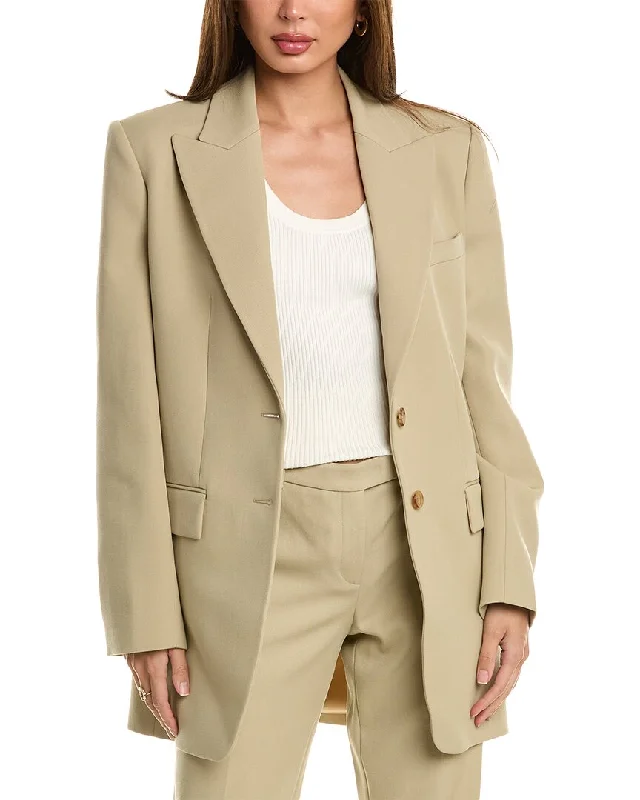 Michael Kors Collection Gabardine Wool Boyfriend Blazer