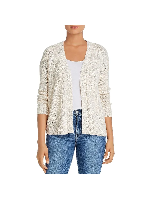 Womens Cotton Open Front Cardigan Sweater