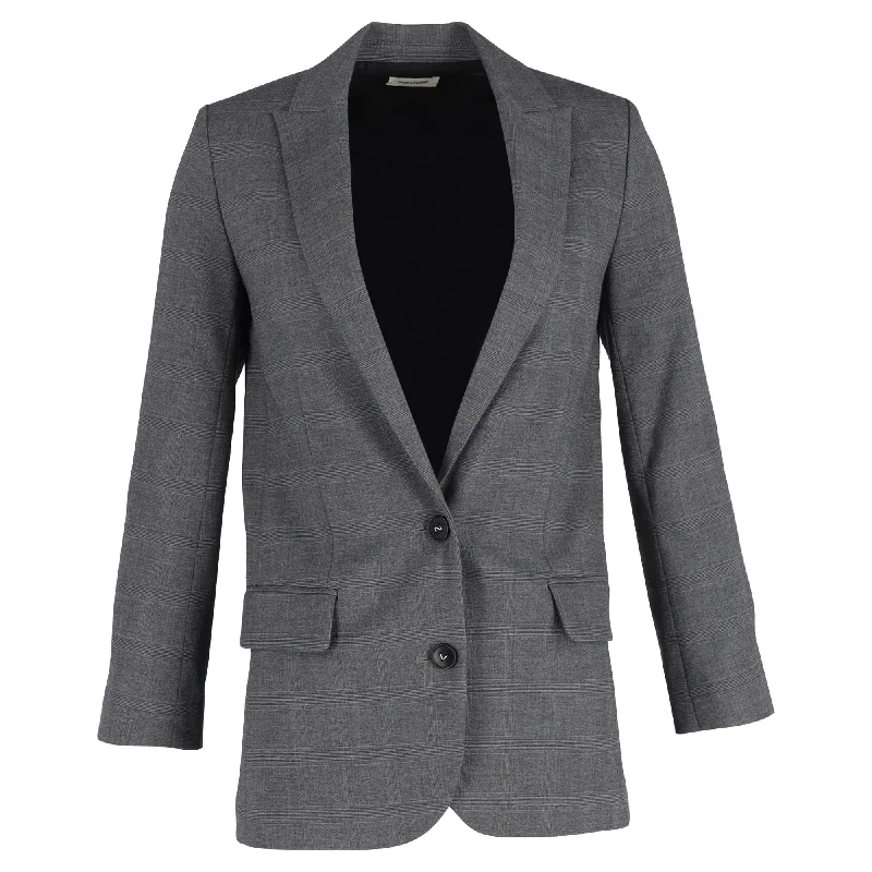 Zadig & Voltaire Single-Breasted Blazer in Grey Wool