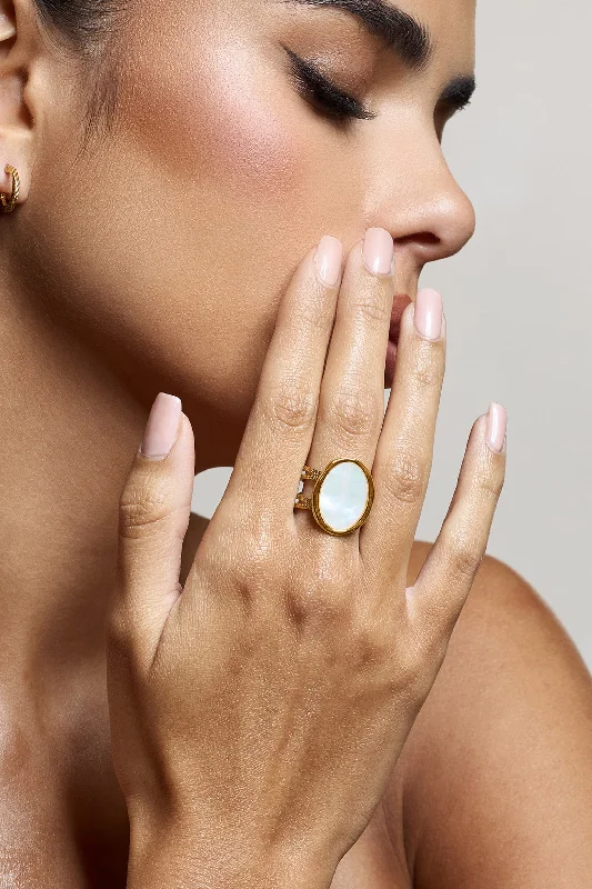 Luella | Pearl Adjustable Statement Ring