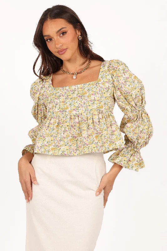 Kenny Top - Yellow Floral