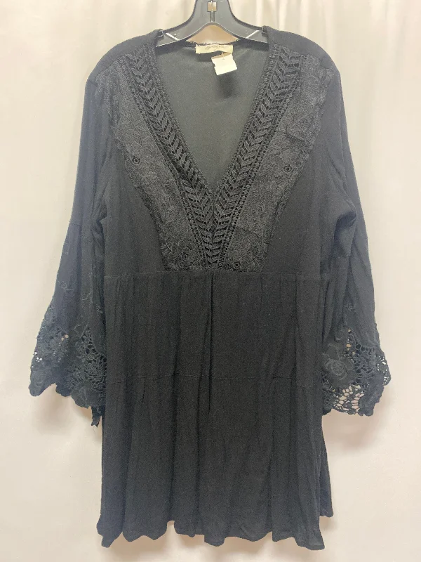 Dress Casual Midi By Clothes Mentor In Black, Size: Xl