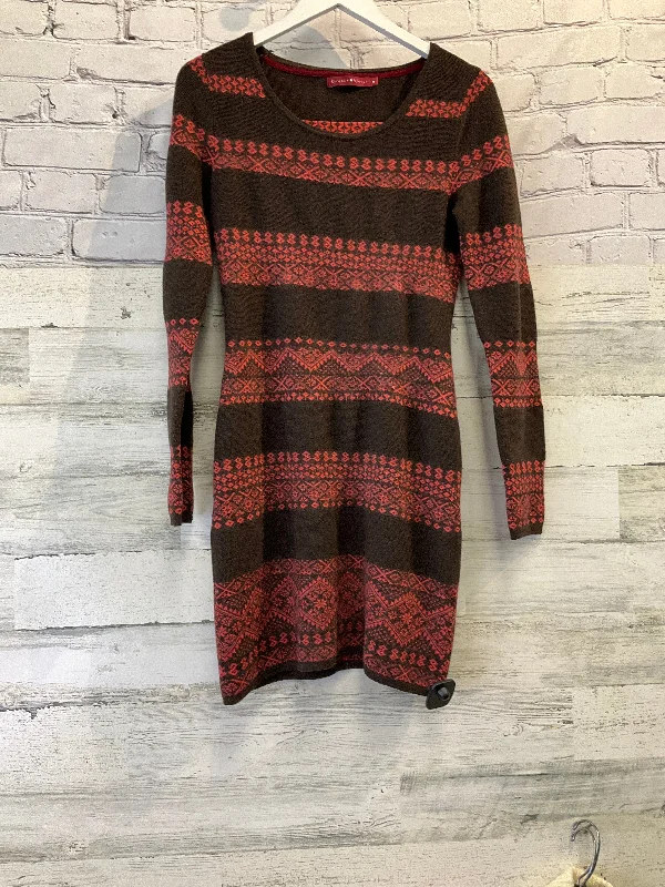 Dress Casual Midi By Clothes Mentor In Brown, Size: M