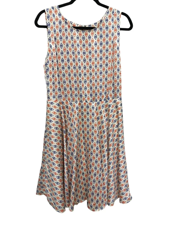 Dress Casual Midi By Cremieux In Blue & Orange, Size: M