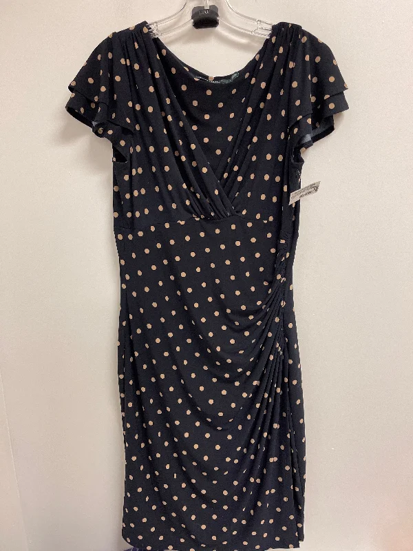 Dress Casual Midi By Lauren By Ralph Lauren In Navy, Size: L