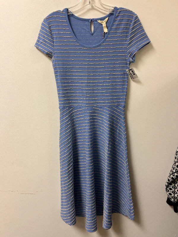 Dress Casual Midi By Matilda Jane In Blue & White, Size: Xs