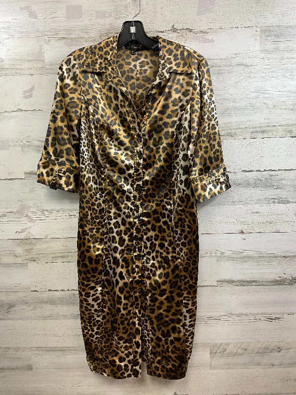 Dress Casual Midi By Zara Basic In Animal Print, Size: S